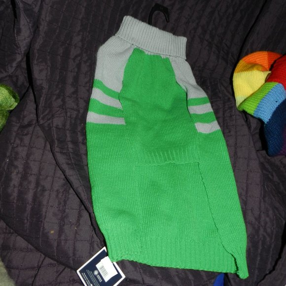 Dogs Sweater Green/Grey Lightweight warm cosy sweater American Kennel Club L New - Picture 8 of 10